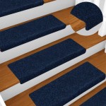 vidaXL Covorașe autoadezive pentru scări, 30 buc., 65x21x4 cm, margini dreptunghiulare, bleumarin vidaXL Covorașe autoadezive pentru scări, 30 buc., 65x21x4 cm, margini dreptunghiulare, bleumarin
