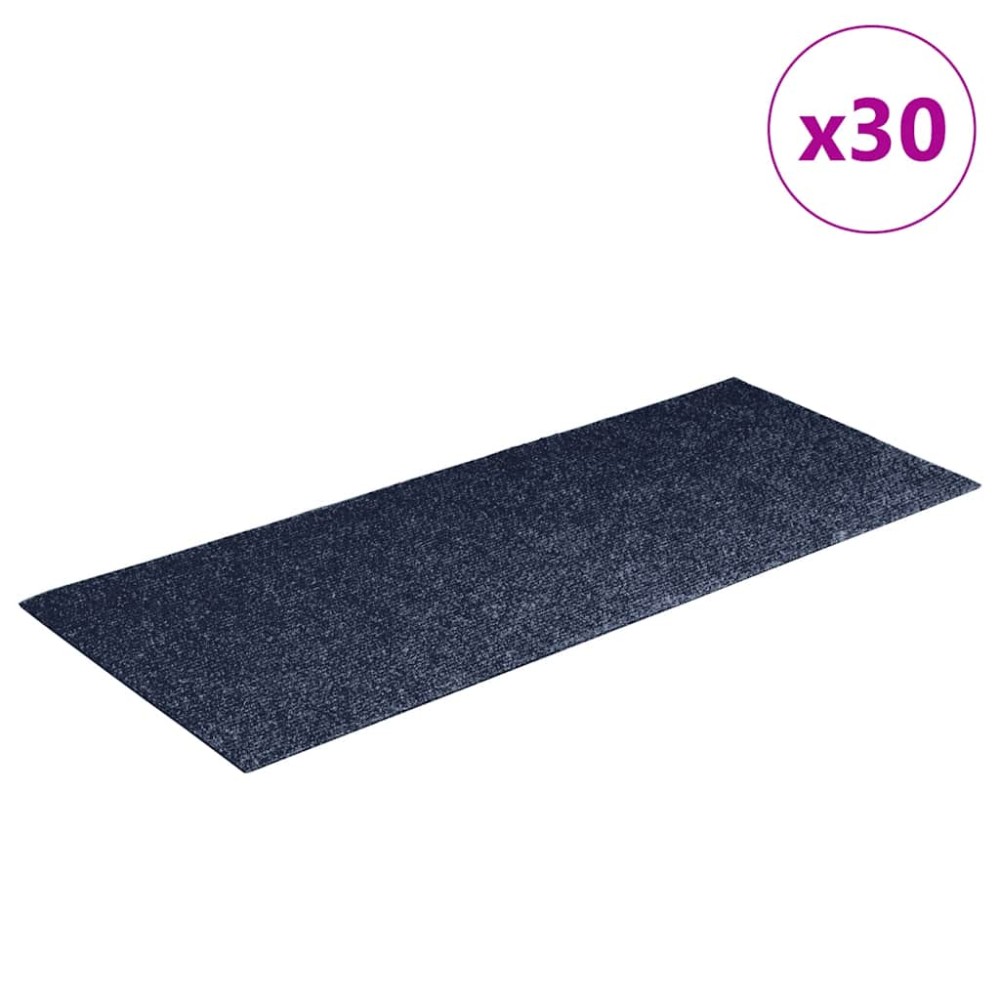 vidaXL Covorașe autoadezive pentru scări, 30 buc., 60x25 cm, gri, albastru, dreptunghiulare