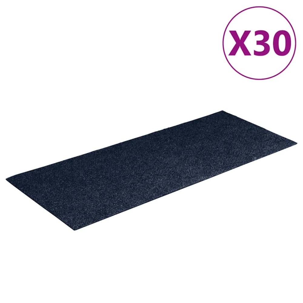 vidaXL Covorașe autoadezive pentru scări, 30 buc., 60x25 cm, dreptunghiulare, bleumarin