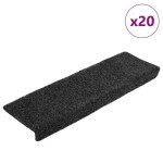 vidaXL Covorașe scări autoadezive, 20 buc., 65x21x4 cm, margini dreptunghiulare, negre vidaXL Covorașe scări autoadezive, 20 buc., 65x21x4 cm, margini dreptunghiulare, negre