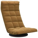 vidaXL Scaun de podea pivotant, negru, catifea vidaXL Scaun de podea pivotant, negru, catifea
