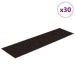 vidaXL Covorașe autoadezive pentru scări, 30 buc., 76x20 cm, maro închis, dreptunghiulare vidaXL Covorașe autoadezive pentru scări, 30 buc., 76x20 cm, maro închis, dreptunghiulare