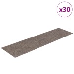 vidaXL Covorașe autoadezive pentru scări, 30 buc., 76x20 cm, bej, dreptunghiulare