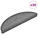 vidaXL Covorașe pentru scări, 30 buc., 56x17x3 cm, gri închis, semirotunde vidaXL Covorașe pentru scări, 30 buc., 56x17x3 cm, gri închis, semirotunde