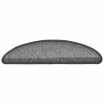 vidaXL Covorașe pentru scări, 30 buc., 56x17x3 cm, gri închis, semirotunde vidaXL Covorașe pentru scări, 30 buc., 56x17x3 cm, gri închis, semirotunde