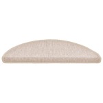 vidaXL Covorașe scări, 30 buc., 56x17x3 cm, semirotunde, gri taupe