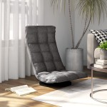 vidaXL Scaun de podea pivotant, gri deschis, material textil vidaXL Scaun de podea pivotant, gri deschis, material textil