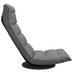 vidaXL Scaun de podea pivotant, gri deschis, material textil vidaXL Scaun de podea pivotant, gri deschis, material textil