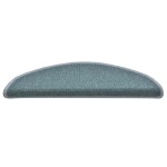 vidaXL Covorașe scări, 30 buc., 56x17x3 cm, albastru marin, semirotunde