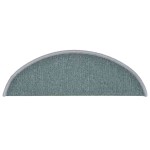 vidaXL Covorașe scări, 30 buc., 56x17x3 cm, albastru marin, semirotunde