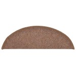 vidaXL Covorașe pentru scări, 30 buc., 56x17x3 cm, maro, semirotunde