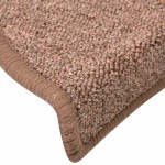 vidaXL Covorașe pentru scări, 30 buc., 56x17x3 cm, maro, semirotunde