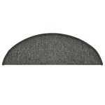 vidaXL Covorașe pentru scări, 30 buc., 56x17x3 cm, gri închis, semirotunde