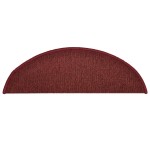 vidaXL Covorașe scări, 30 buc., 56x17x3 cm, semirotunde, bordeaux