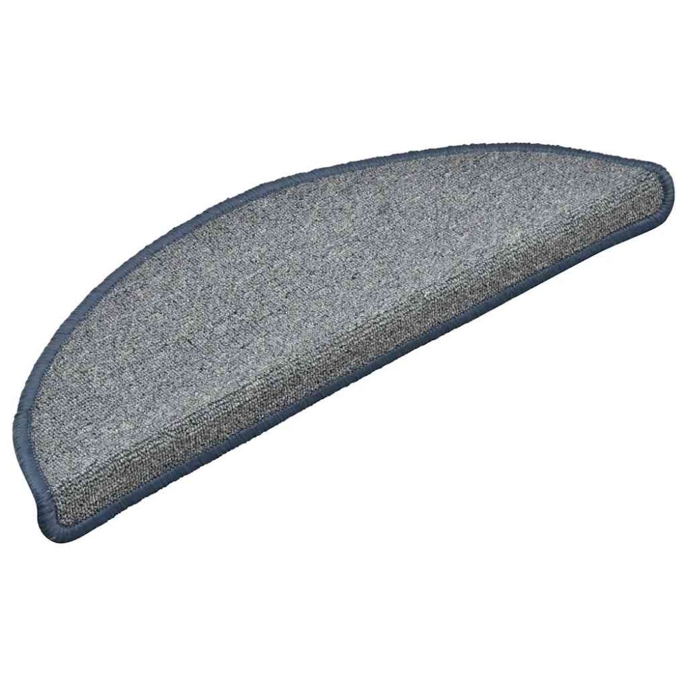 vidaXL Covorașe scară 30 buc gri deschis și albastru 56x17x3 cm