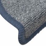 vidaXL Covorașe pentru scări, 30 buc., 56x17x3 cm, gri deschis și albastru, semirotunde