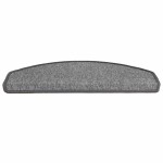 vidaXL Covorașe pentru scări, 30 buc., 65x24x4 cm, gri închis, semirotunde, mari