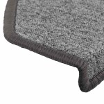 vidaXL Covorașe pentru scări, 30 buc., 65x24x4 cm, gri închis, semirotunde, mari