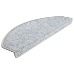 vidaXL Covorașe pentru scări, 30 buc., 65x24x4 cm, gri deschis, semirotunde, mari