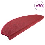 vidaXL Covorașe scări, 30 buc., 65x24x4 cm, semirotunde, bordeaux, mari vidaXL Covorașe scări, 30 buc., 65x24x4 cm, semirotunde, bordeaux, mari