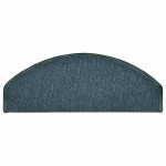 vidaXL Covorașe pentru scări, 30 buc., 65x24x4 cm, verde închis, semirotunde, mari