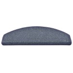 vidaXL Covorașe pentru scări, 30 buc., 65x24x4 cm, gri închis și albastru, semirotunde, mari