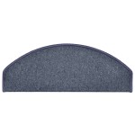 vidaXL Covorașe pentru scări, 30 buc., 65x24x4 cm, gri închis și albastru, semirotunde, mari