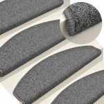 vidaXL Covorașe pentru scări, 30 buc., 65x24x4 cm, gri închis, semirotunde, mari vidaXL Covorașe pentru scări, 30 buc., 65x24x4 cm, gri închis, semirotunde, mari