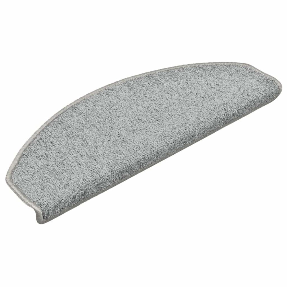vidaXL Covorașe pentru scări, 30 buc., 65x24x4 cm, gri deschis, semirotunde, mari