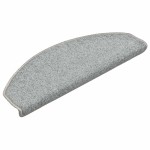 vidaXL Covorașe pentru scări, 30 buc., 65x24x4 cm, gri deschis, semirotunde, mari