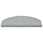 vidaXL Covorașe pentru scări, 30 buc., 65x24x4 cm, gri deschis, semirotunde, mari