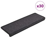 vidaXL Covorașe pentru scări, 30 buc., 65x21x4 cm, antracit, cu margini dreptunghiulare vidaXL Covorașe pentru scări, 30 buc., 65x21x4 cm, antracit, cu margini dreptunghiulare