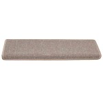 vidaXL Covorașe pentru scări, 30 buc., 65x21x4 cm, maro deschis, cu margini dreptunghiulare
