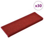 vidaXL Covorașe pentru scări, 30 buc., 65x21x4 cm, margini dreptunghiulare, Bordeaux vidaXL Covorașe pentru scări, 30 buc., 65x21x4 cm, margini dreptunghiulare, Bordeaux
