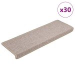 vidaXL Covorașe pentru scări, 30 buc., 65x21x4 cm, margini dreptunghiulare, gri taupe vidaXL Covorașe pentru scări, 30 buc., 65x21x4 cm, margini dreptunghiulare, gri taupe