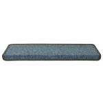 vidaXL Covorașe pentru scări, 30 buc., 65x21x4 cm, verde închis, cu margini dreptunghiulare
