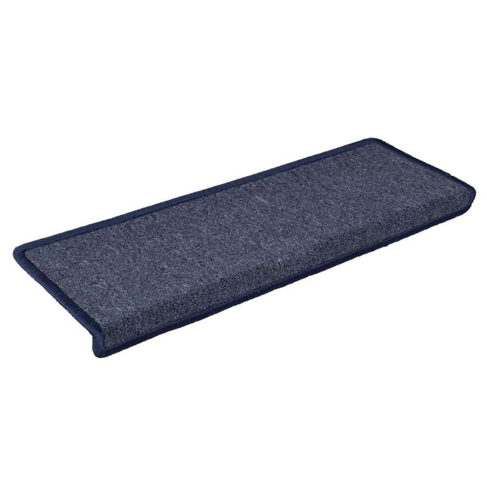 vidaXL Covorașe scară 30 buc 65x21x4 cm gri și albastru