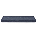 vidaXL Covorașe pentru scări, 30 buc., 65x21x4 cm, gri închis și albastru, margini dreptunghiulare vidaXL Covorașe pentru scări, 30 buc., 65x21x4 cm, gri închis și albastru, margini dreptunghiulare