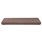 vidaXL Covorașe pentru scări, 30 buc., 65x21x4 cm, maro, cu margini dreptunghiulare