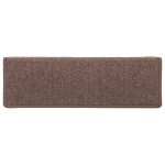 vidaXL Covorașe pentru scări, 30 buc., 65x21x4 cm, maro, cu margini dreptunghiulare