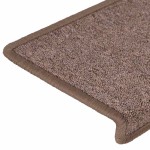 vidaXL Covorașe pentru scări, 30 buc., 65x21x4 cm, maro, cu margini dreptunghiulare