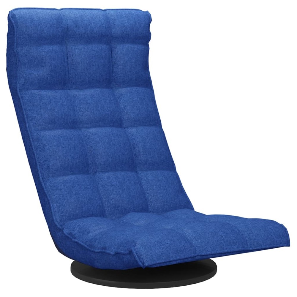 vidaXL Scaun de podea pivotant, albastru, material textil