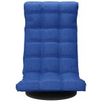 vidaXL Scaun de podea pivotant, albastru, material textil vidaXL Scaun de podea pivotant, albastru, material textil