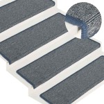 vidaXL Covorașe pentru scări, 30 buc., 65x21x4 cm, gri deschis și albastru, cu margini dreptunghiulare vidaXL Covorașe pentru scări, 30 buc., 65x21x4 cm, gri deschis și albastru, cu margini dreptunghiulare