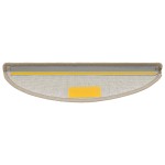 vidaXL Covorașe scări, 20 buc., 56x17x3 cm, semirotunde, gri taupe