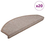 vidaXL Covorașe scară 20 buc maro deschis 65x24x4 cm