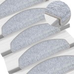 vidaXL Covorașe pentru scări, 20 buc., 65x24x4 cm, gri deschis, semirotunde, mari vidaXL Covorașe pentru scări, 20 buc., 65x24x4 cm, gri deschis, semirotunde, mari