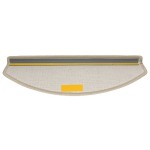 vidaXL Covorașe pentru scări, 20 buc., 65x24x4 cm, semirotunde, taupe, mari