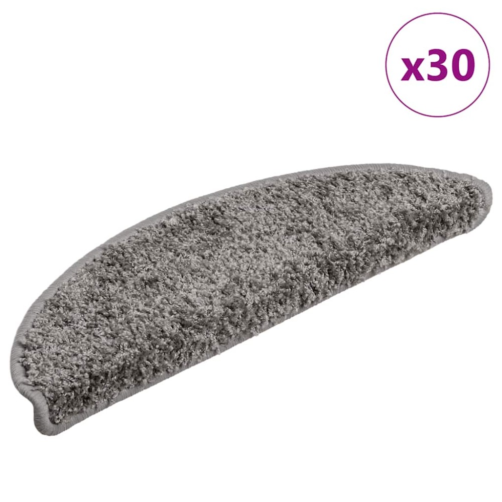 vidaXL Covorașe scară 30 buc Gri 56x17x3 cm