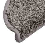 vidaXL Covorașe pentru scări, 30 buc., 56x17x3 cm, gri, semirotunde